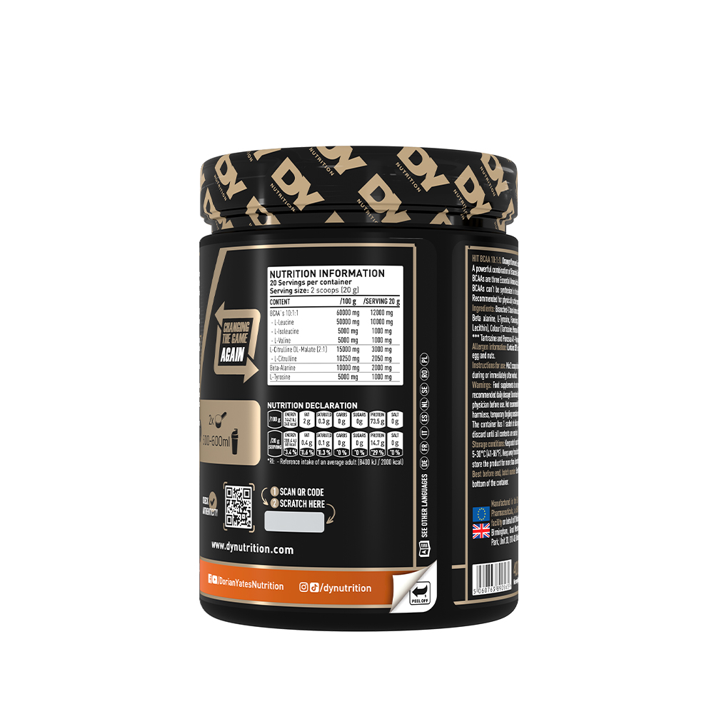 HIT BCAA 10:1:1 400g, 20 Lần Dùng